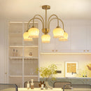 Lily Of The Valley Flower Copper Chandelier - Modern Minimalist Bedroom Hanging Lamp by Ljojo