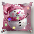Ljojo LED Light Luminous Pillowcase with Cute Christmas Cartoon Design