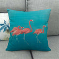 Flamingo Striped Animal Pillow Case for Living Room Sofa by Ljojo