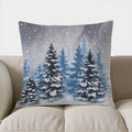 Blue Car & Tree Christmas Pillow Cover - Ljojo Brand