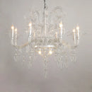 Ljojo Black White Iron Chandelier Lighting for Dining Living Room, Foyer, LED Home Decoration