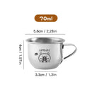 Ljojo Mini Stainless Steel Kids Tumbler Handle Milk Coffee Mug Drinkware