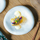 Ljojo Matte Stone Plate Tableware for French Western Food, Steak & Fruit Salad
