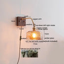 Ljojo LED Wall Sconce Pull Chain Switch Modern Style Nordic Mirror Light Fixtures