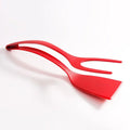 Ljojo 2-in-1 Egg Steak Spatula Clamp, Nylon Kitchen Flip Cooking Spatula