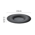 Ljojo Matte Stone Pattern Ceramic Shallow Plate for Sushi, Steak, Salad & Desserts