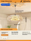 Ljojo Murano Glass Chandelier Retro Dimmable Pendant Light for Living Room Dining Room