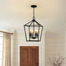 American Corridor E14 Pendant Lights Birdcage Chandelier by Ljojo LED Metal Frame Indoor Lighting