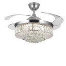 42 Inch Crystal Fandelier Ceiling Fan with Lights Remote - Modern Retractable Chandelier Fan by Ljojo