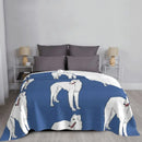 Borzoi Halloween Throw Blanket by Ljojo