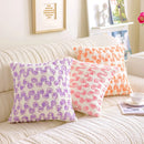 Embroidered Rabbit Plush Pillowcase by Ljojo: French Sweet Sofa Decor & Headboard Accent