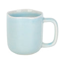 Ljojo 440ml Ceramic Coffee Mug with Handle, Solid Color Irregular Cup Home Breakfast Oat Cup