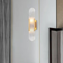 Ljojo Marble Wall Sconce Light Modern Nordic Bedroom Lighting Brushed Brass Clear Glass