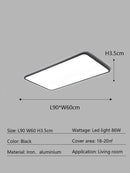 Ljojo LED Ceiling Light: Remote Control, Large Luminous Surface, Bedroom Lamp