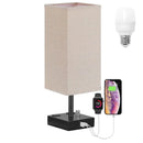 Ljojo LED Desk Lamp with USB Charge Ports, Dimmable Bedside Reading Light