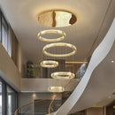 Ljojo Luxury Crystal Chandelier Pendant Light Gold Chrome Finish Modern Living Room Lighting
