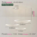LED Circle Chandelier | Modern Nordic Dining Room Pendant Light by Ljojo