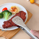Ljojo Little Bear Pattern Stainless Steel BBQ Tongs - Non-Slip Grip, Multi-Use Utensil