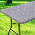 Ljojo 30x72inch Elastic Waterproof Rectangle Table Cover for Home Party & Outdoor