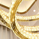 Ljojo Luxury Crystal Chandelier Pendant Light for Living Room - Modern Stair Ceiling Lamp