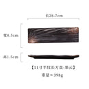 Ljojo 11 inch Ceramic Sushi Plate Saury Barbecue Sashimi Plate Square Tableware