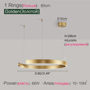 Ljojo LED Round Ring Chandelier for Dining and Living Room