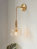 Ljojo Medieval Crystal Wall Lamp Bedroom Living Room Luxury French Glass Lights