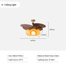 Japanese Retro Leaves Fabric Pendant Lamp for Home Decor by Ljojo