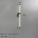 Ljojo Minimalist Acrylic LED Wall Light Gold Black Metal Dimmable for Living Room Aisle