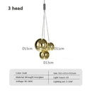 Nordic Glass Pendant Lamp Chrome Chandelier for Kitchen Dining Room by Ljojo