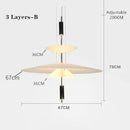 Ljojo LED Saucer Chandelier UFO Pendant Lights Living Room Dining Bar Decor