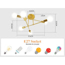 Ljojo LED Chandelier Ceiling Light for Kitchen Dining Livingroom