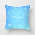 Blue Winter Snowflake Pillowcase for Stylish Christmas Decor by Ljojo