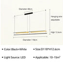 Ljojo LED Chandelier: Modern Chinese Style for Living Room, Restaurant, Office, Kitchen, and Tea Room