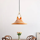 Ljojo Retro Trumpet LED Pendant Light Modern Chandelier for Bedroom Dining Room Unique Gradient Gradient