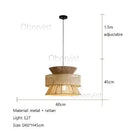 Vintage Wabi Sabi Hemp Rope Chandelier Pendant Light for Cafe and Dining Room by Ljojo