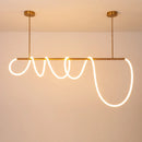 Nordic Hose Led Pendant Lights Dimmable Gold Minimalist Decor Hanging Lamp Ljojo