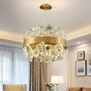 Ljojo Crystal Pendant Light Retro Style Stainless Steel Lamp Atmospheric Design