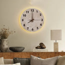 Ljojo LED Wall Sconce Stone Clock Light for Home Decor