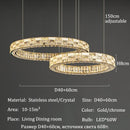 Nordic Style Crystal Chandelier Pendant Ceiling Lamp - Luxurious LED Lighting by Ljojo