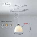 Modern Rocking Arm Pendant Lamp Movable Hanging Chandelier for Living Room by Ljojo