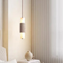 LED Pendant Lamp Real Stone White Acrylic Dimmable for Bedroom Kitchen Coffee Shop by Ljojo