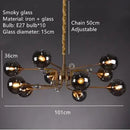 Ljojo Round Restaurant Glass LED Pendant Light | Luxury Industrial Home Decor Chandelier