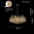Ljojo Luxury Gold Crystal Chandelier Lights for Dining Room - Elegant Large Pendant Branch Chandeliers