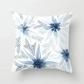Blue Marble Geometric Cushion Cover 45x45cm for Home & Office Decor by Ljojo