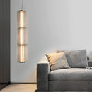 Ljojo Long Stripe Pendant Light with Smoke Gray Glass Lampshade