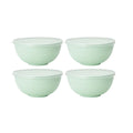 Ljojo Light Green Plastic Bowl Set with Lid for Kitchen, RV, Camping & Work
