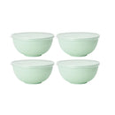 Ljojo Light Green Plastic Bowl Set with Lid for Kitchen, RV, Camping & Work