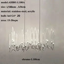 Ljojo Luxe Crystal Chandelier: Elegant Nordic Office & Living Room Pendant Lamp