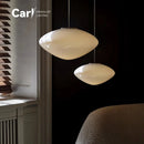 Modern Minimalist White Jade Glass Chandelier - Ljojo Bedroom Ceiling Decor Lamps